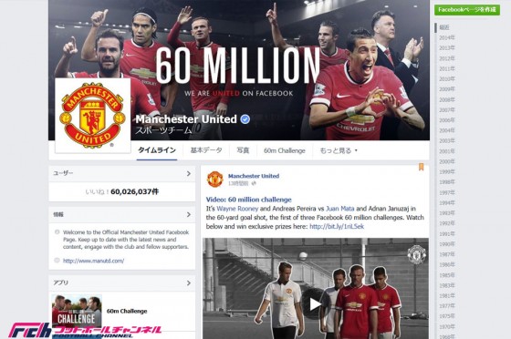 マンU、フェイスブックの「いいね！」6000万突破記念企画の動画を公開！　第一弾は「60ヤードチャレンジ」