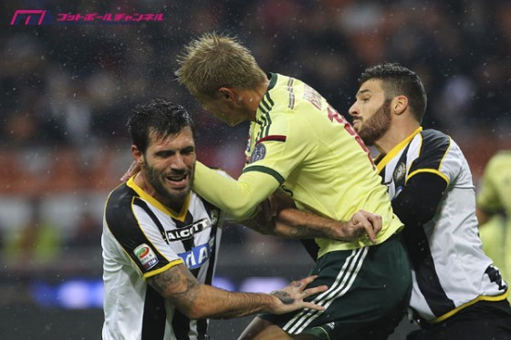 ウディネーゼ指揮官がPKの判定に激怒。「本田は勝手に倒れた」