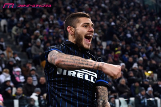 長友不在のインテル、イカルディ弾でユベントスに引き分けに持ち込む