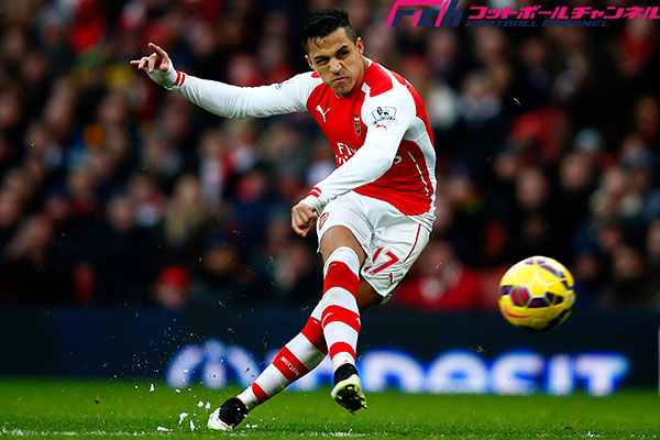 A・サンチェス2発でアーセナルがストークに圧勝。エジルも復帰を果たす