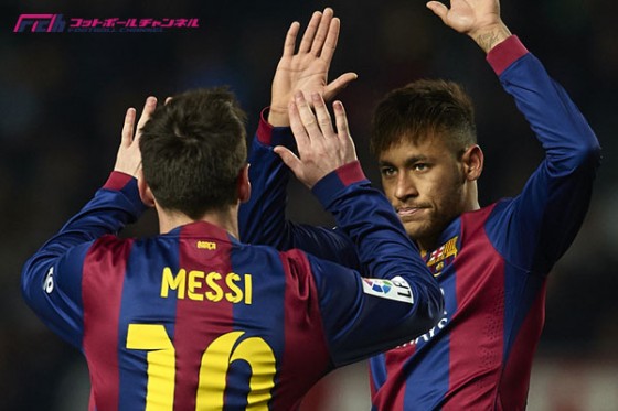 メッシとネイマールの2ゴール含む6得点でバルサが快勝。レアルとの勝点差1をキープ