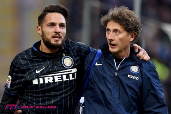 インテル守備陣に危機。長友に続き新たに2選手が離脱