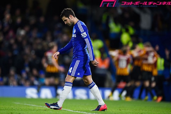 リバプール戦で負傷のセスク、リーグ天王山を欠場のおそれ