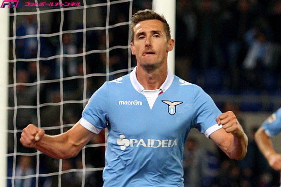 クローゼ、セリエA100試合出場へ。200得点まであと2ゴール