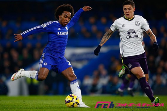 チェルシー、終了間際にウィリアン決勝点でエバートンに勝利