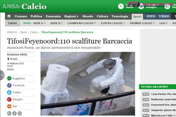 フェイエノールトサポーターに破壊された「舟の噴水」、完全修復は不可能と判明