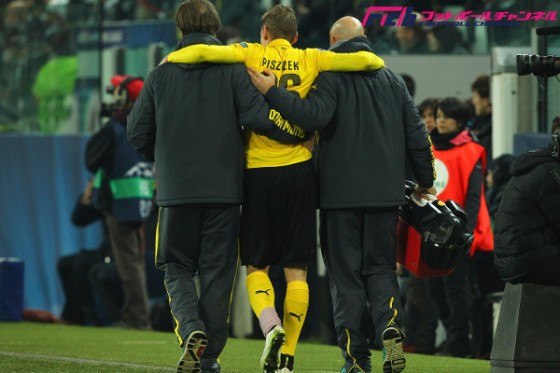 ドルトムントに痛手。ピシュチェクが左足首靭帯の部分断裂