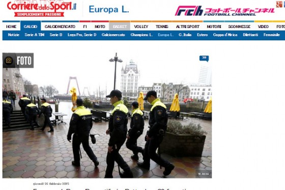 ローマサポーターがオランダで不当扱い!?　「まるで家畜だ」