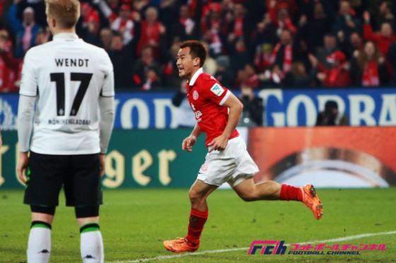 岡崎がブンデス公式のMOMに選出!「ダッシュで選手を引きつけた」