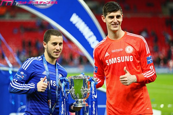 アザール、致命的ミスの同朋GKクルトワを擁護「ビッグセーブをありがとう！」