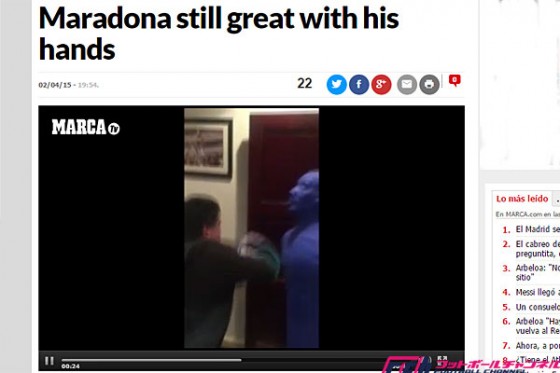 整形の次はダイエット？　“神の手”健在のマラドーナ、ボクシングで汗を流す