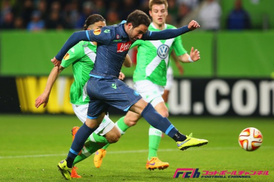 イグアインが1G1Aでヴォルフスブルクを粉砕！　ナポリが先勝