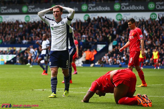 チャンス生かせないリバプール、WBAと痛いスコアレスドロー