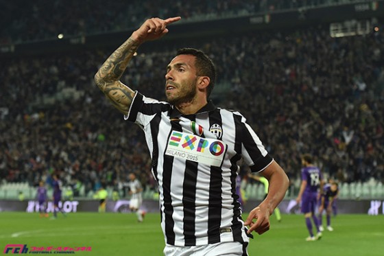 テベスの2発で逃げ切ったユーベ。4連覇は次節以降に持ち越し