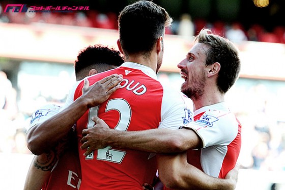 アーセナル、ストークに快勝で同率2位浮上。昇格組ワトフォードは今季初勝利