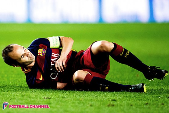 窮地に陥るバルサ、主将イニエスタが最大6週間の離脱か