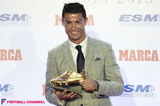 史上初4回目の欧州ゴールデンシューに輝いたC・ロナウド「5回も6回も受賞したい」