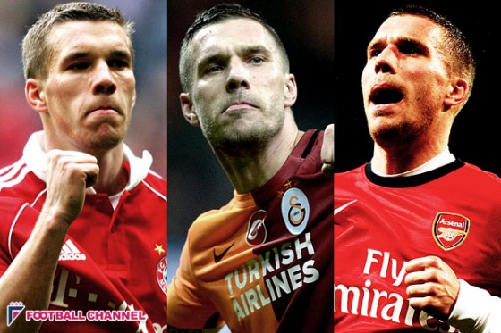 ポドルスキ、史上4人目の異なる3クラブでCLでゴールしたドイツ人選手に