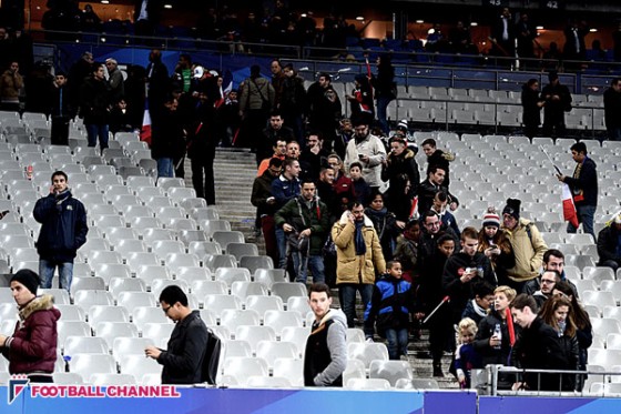 イングランド対フランスの親善試合が中止か。同時多発テロの影響で