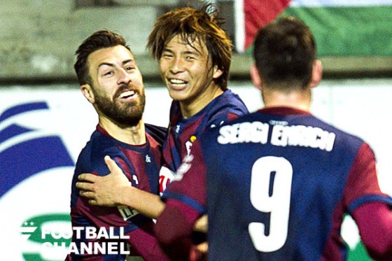 乾、2試合連続の先制弾！　エイバルも4発快勝で怒涛の4連勝