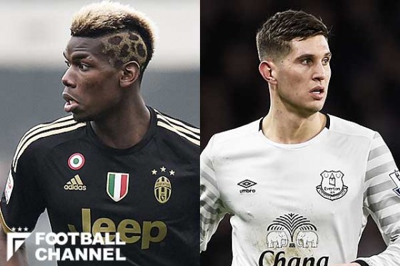 ポール・ポグバ（左）とジョン・ストーンズ（右）