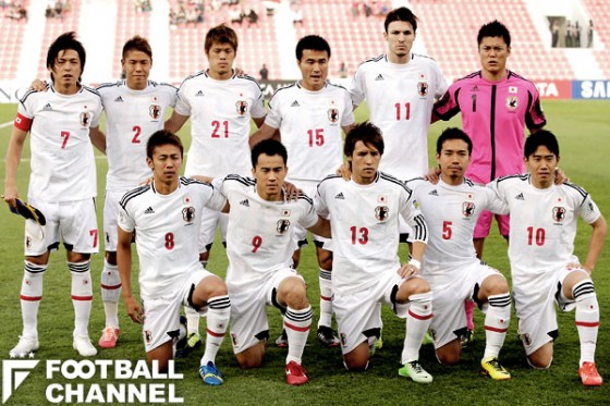 カタールで行われたイラク戦でのスターティングイレブン