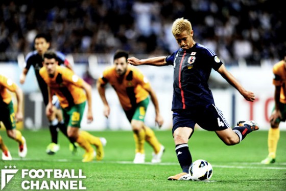 ブラジルW杯出場を決めるPKを決めた本田圭佑