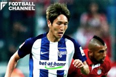 ヘルタ・ベルリンの原口元気。外国籍選手枠がない分、ドイツでは日本人選手が活躍の場を得やすい