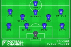 フランス代表のスターティングイレブン