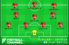 エバートン戦に臨んだマンチェスター・ユナイテッドのスターティングイレブン