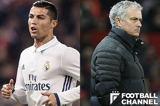 クリスティアーノ・ロナウド（左）とジョゼ・モウリーニョ監督（右）