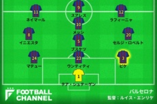 バルセロナは3バックの右に入ったピケにボールを持たせ、アトレティコのMF陣を引き出そうとした【写真：Getty Images】