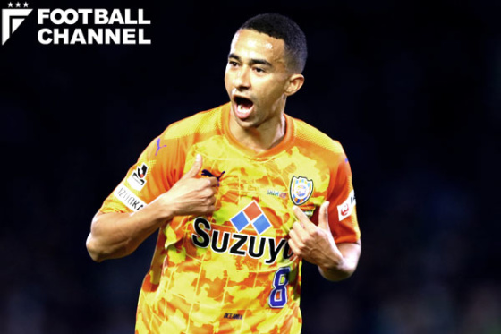 同点ゴールを奪った清水エスパルスのチアゴ・アウベス