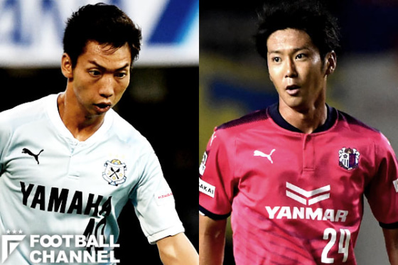 ジュビロ磐田の川辺駿（左）とセレッソ大阪の山村和也（右）。ともに今季のJ1では傑出したパフォーマンスを見せている