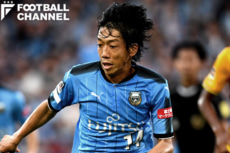 川崎フロンターレのMF中村憲剛。一人少なくなった後もチャンスを演出し続けた