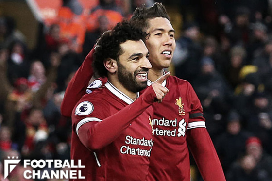 モハメド・サラー（左）とロベルト・フィルミーノ（右）