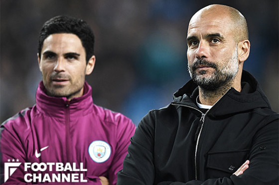 ミケル・アルテタ氏（左）