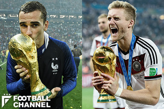 フランス代表（左）とドイツ代表（右）