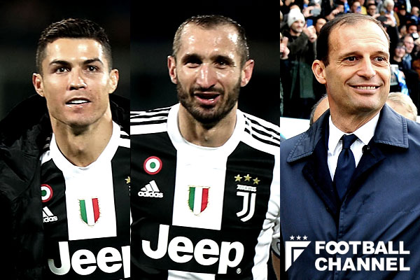 クリスティアーノ・ロナウド、ジョルジョ・キエッリーニ、マッシミリアーノ・アッレグリ