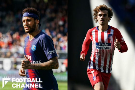 ネイマールとアントワーヌ・グリーズマン