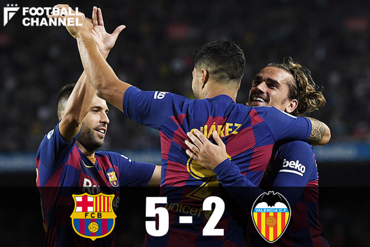 バルセロナ16歳が2戦連続ゴール 復帰のスアレスも活躍しバレンシアに5 2快勝 フットボールチャンネル