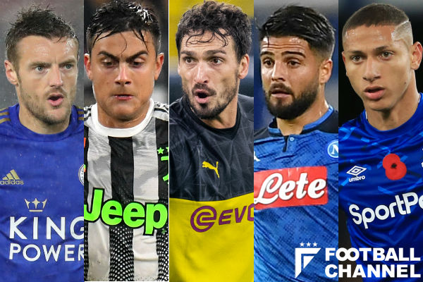 欧州で活躍する5人の選手達【写真:Getty Images】