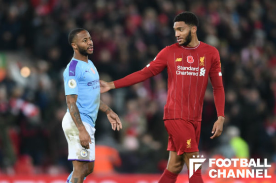 ラヒーム・スターリング（左）とジョー・ゴメス（右）