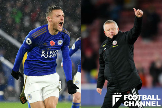 ジェイミー・ヴァーディ（左）とクリス・ワイルダー（右）