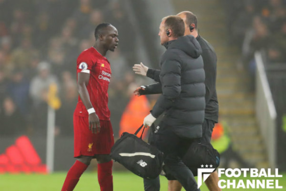 サディオ・マネがハムストリング負傷