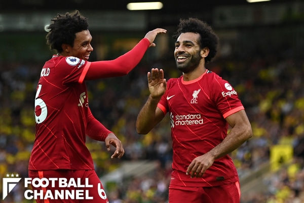 美しすぎる…。リバプールのサラーが圧巻の1ゴール2アシスト、プレミア