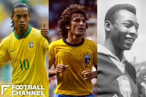 王様“”神様“ブラジル代表、最強の怪物エース5人。ペレ、ジーコ