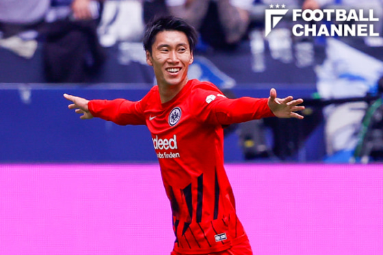 ブンデスリーガ第33節、シャルケ戦でゴールを決めた鎌田大地