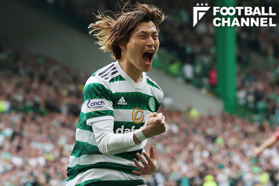 スコティッシュ・プレミアシップ第38節、アバディーン戦でゴールを決めた古橋亨梧