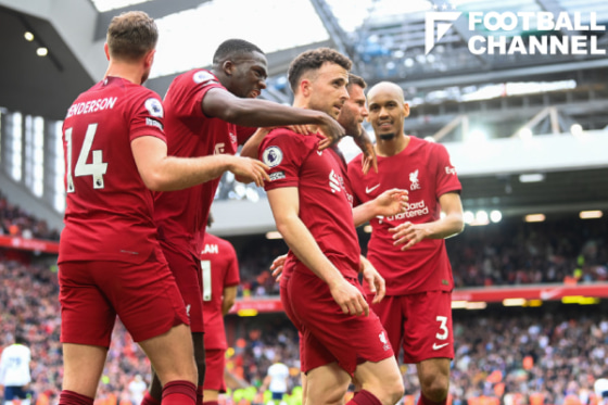 ゴールを喜ぶリバプールの選手たち